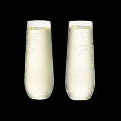 9 Oz Stemless Plastic Champagne Flutes