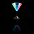 LED Light Up Flashing Martini Glass With Black Stem - Multi Color