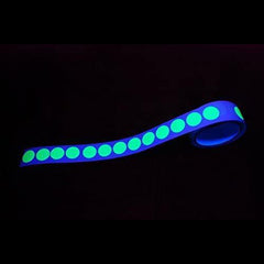 Glow in the Dark 1 inch Vinyl Circle Dot Stickers - 100 Stickers Per Roll
