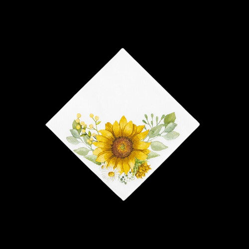 Sunflower Party Beverage Napkins