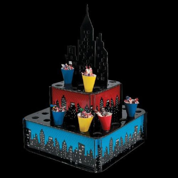 Superhero City Treat Stand with Cones