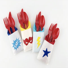 Superhero Cutlery Bag Sets