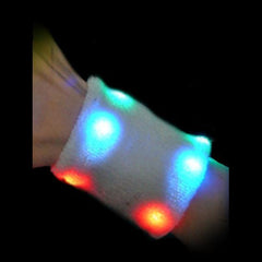 LED LIght Up Sweat Wristband 1 Pc