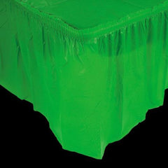 Pleated Green Table Skirt