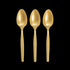 Metallic Gold Color Plastic Spoons