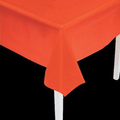 Orange Rectangle Plastic Tablecloth