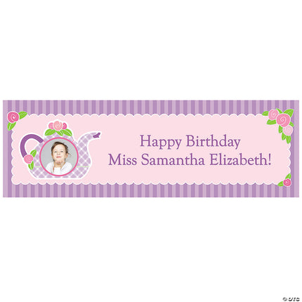Tea Party Photo Custom Banner - Small