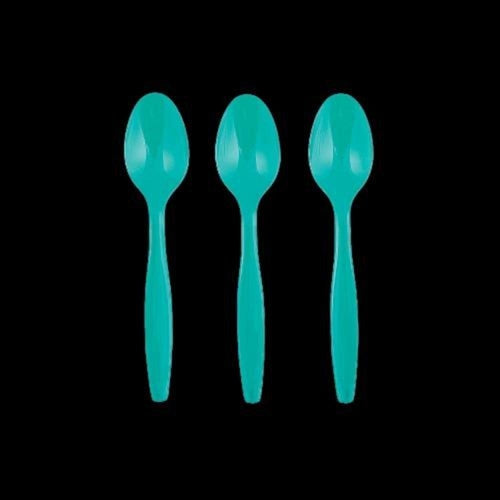 Teal Lagoon Plastic Spoons