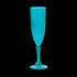 8 Oz Teal Patterned Plastic Champagne Flutes