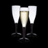 5 Oz Black Stem Clear Champagne Flutes