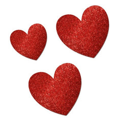 Red Glitter Heart Cutouts