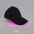 LED Lighted Pink Glow Hat Black Fabric