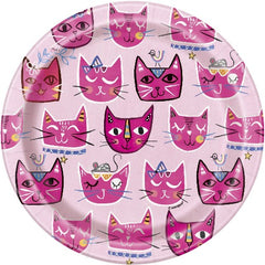 Cat Party Pink Dessert Plates