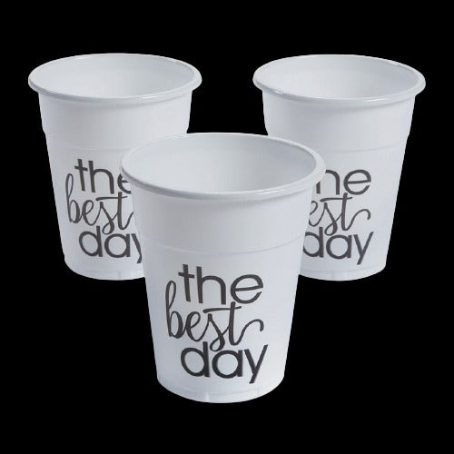 16 Oz The Best Day Disposable Plastic Cups