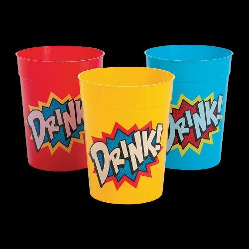 10 Oz Plastic Superhero Tumblers