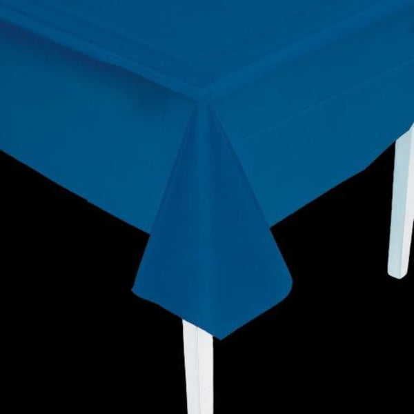 Navy Blue Rectangle Plastic Tablecloth