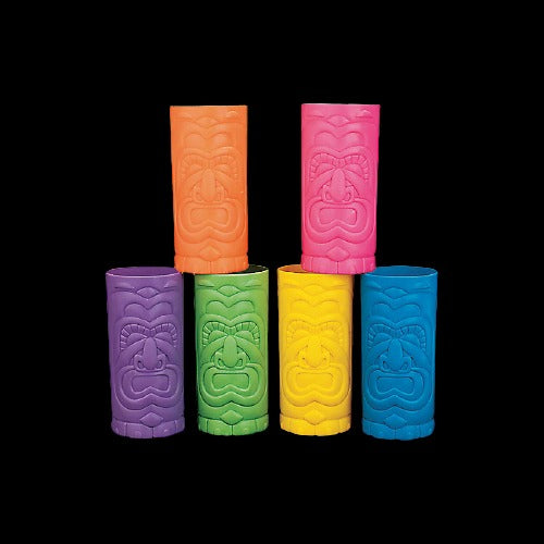 24 Oz Tiki Plastic Cups - Assorted