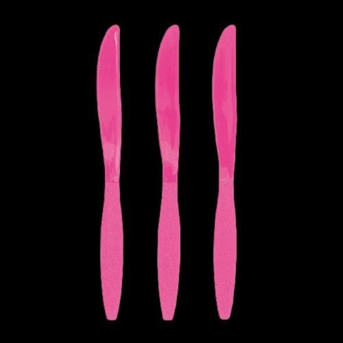 Hot Pink Color Plastic Knives