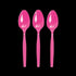 Hot Pink Color Plastic Spoons