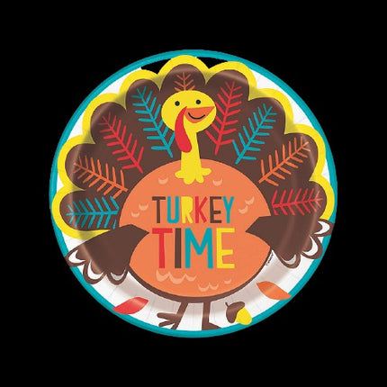Cartoon Turkey Paper Dinner Plates
