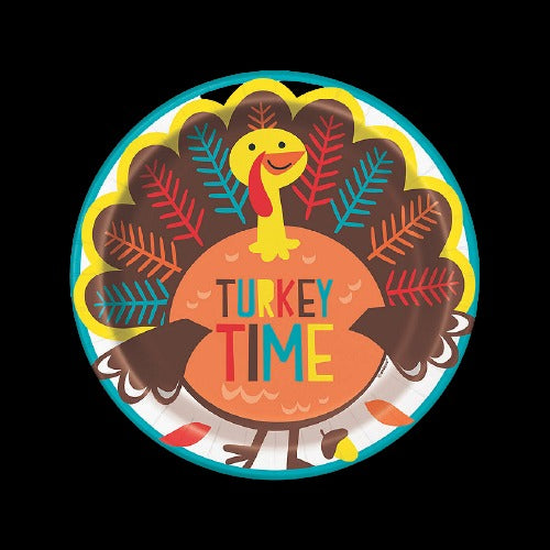 Cartoon Turkey Paper Dinner Plates