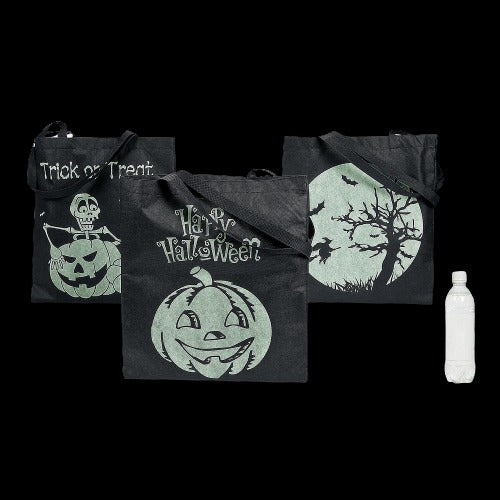 Glow In The Dark Large Halloween Tote Bags