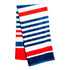 60 Inch Red, White & Blue Stripe Beach Towel