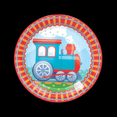 Train Paper Dinner Plates