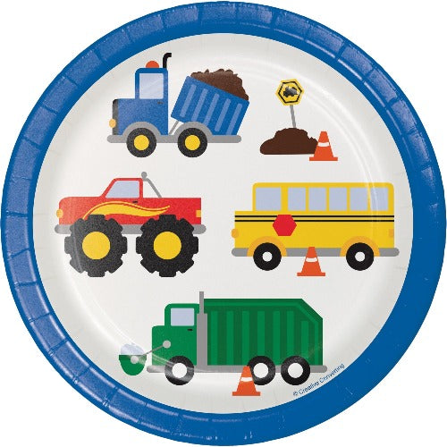 Transportation Party Dessert Plates