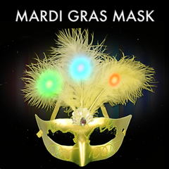 Light-Up Yellow Plume Mask