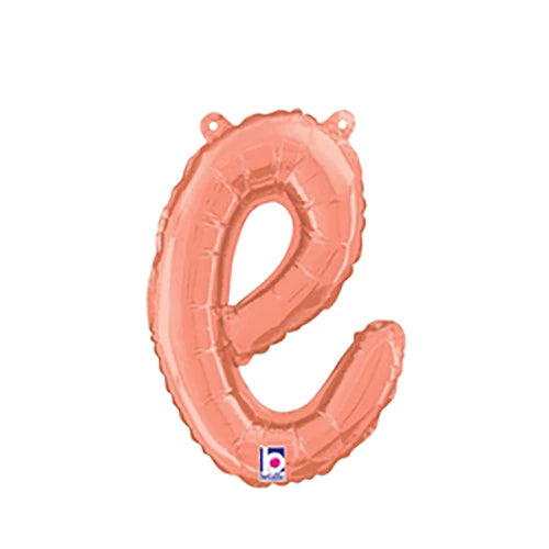 14  Script Letter "E" Rose Gold (Air-Fill Only)