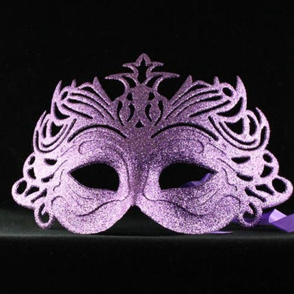 Purple Glittering Butterfly Mask