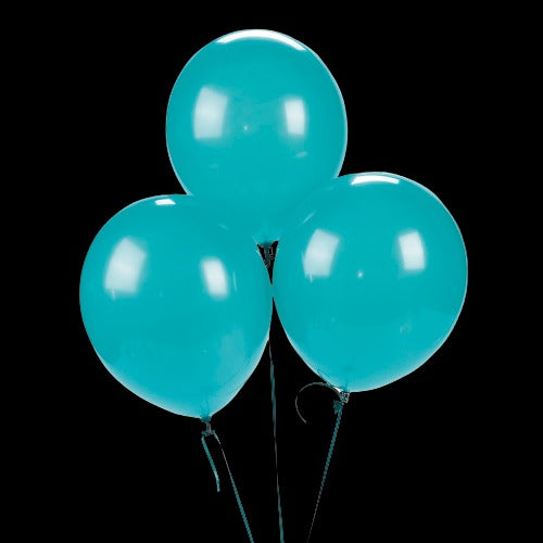 11 Turquoise Latex Balloons