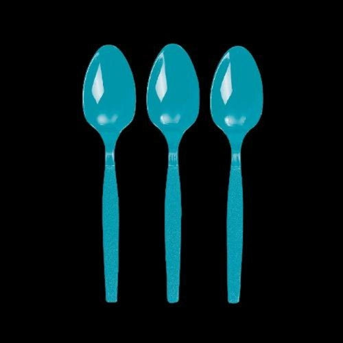 Turquoise Color Plastic Spoons