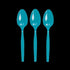 Turquoise Color Plastic Spoons