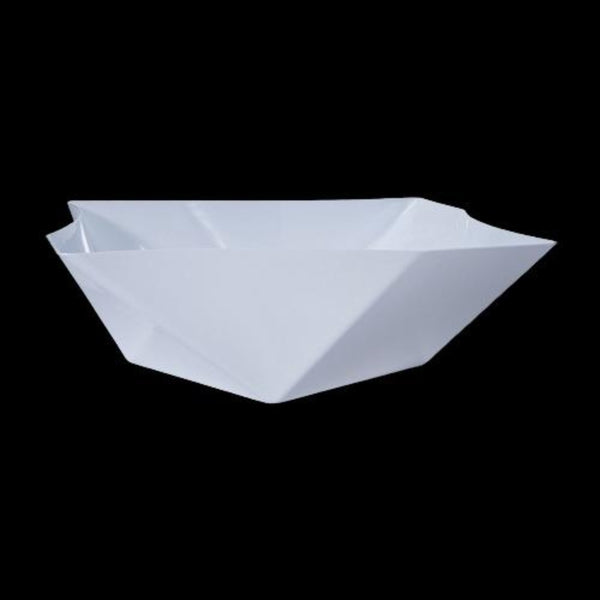 Premium Plastic White Twisted Large Serving Bowl