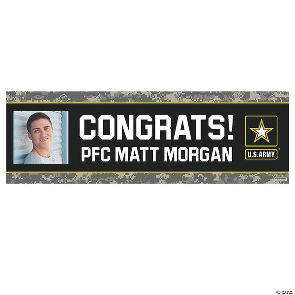 U.S. Army Congrats Photo Custom Banner - Small