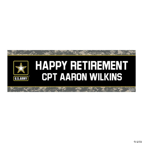 U.S. Army Happy Retirement Custom Banner - Small