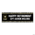 U.S. Army Happy Retirement Custom Banner - Medium
