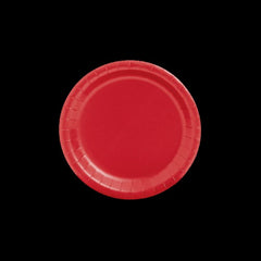 Red Round Paper Dessert Plates