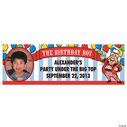 Under the Big Top Carnival Photo Custom Banner - Medium