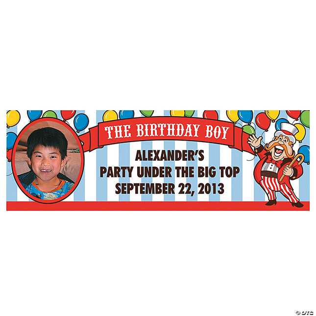 Under the Big Top Carnival Photo Custom Banner - Small