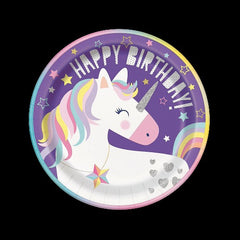 Unicorn Birthday Paper Dinner Plates