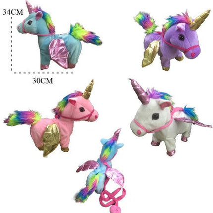 Remote Control Battery Operated Toy Walking Rainbow Unicorn