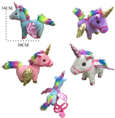 Remote Control Battery Operated Toy Walking Rainbow Unicorn