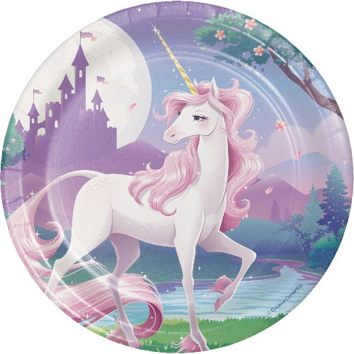 7 Unicorn Party Dessert Plates