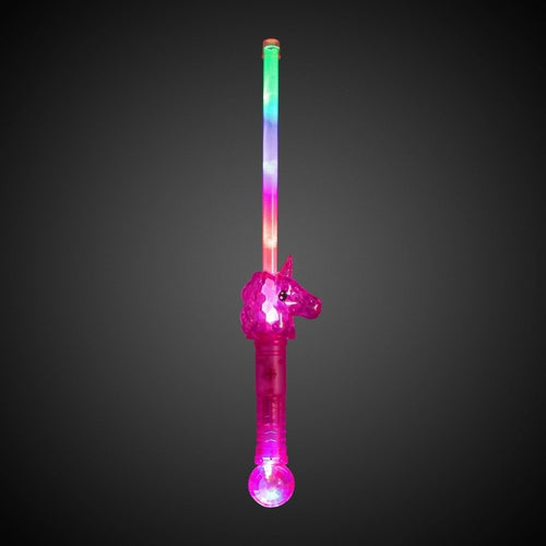 LED Light Up 16 Inch Unicorn Prism Wand