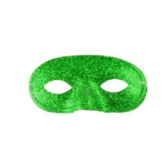 Green Glitter Domino Masks