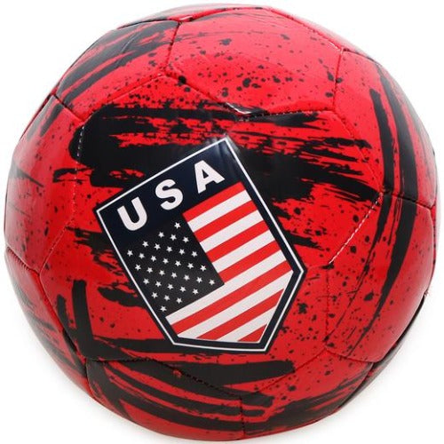 USA Splatter Paint Size 5 Soccer Ball - 3 Balls Pack | PartyGlowz