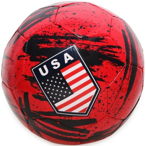 USA Splatter Paint Size 5 Soccer Ball - Pack of 3 Balls